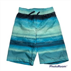 NWOT P.S. from Aeropostale blue shark print swim trunks Size 10